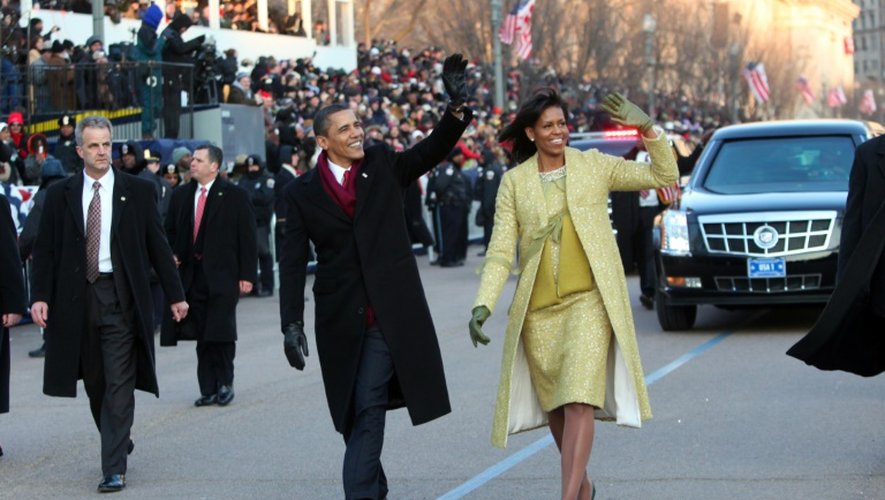 Le président Barack Obama et sa femme Michelle, le jour de son investiture le 20 janvier 2019 à Washington