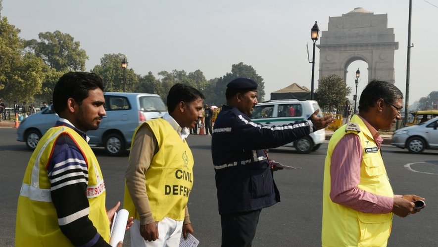 Mise en place de la circulation alternée le 1er janvier 2016 à New Delhi