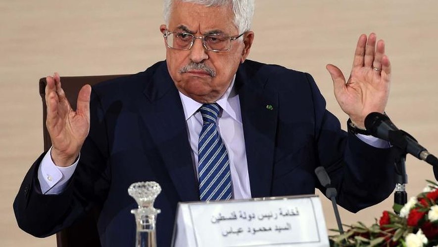 Le président palestinien Mahmoud Abbas, le 23 décembre 2014 à Alger