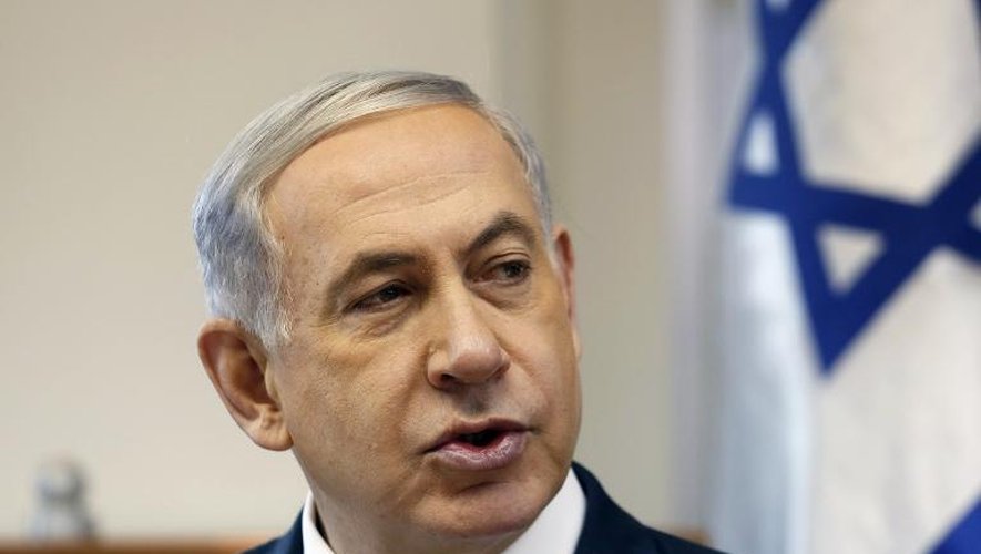 Le Premier ministre israélien Benjamin Netanyahu le 28 décembre 2014 dans son bureau à Jérusalem