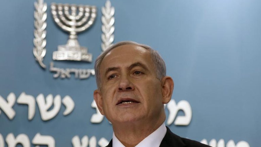 Le Premier ministre israélien Benjamin Netanyahu lors d'une conférence de presse, le 2 décembre 2014 à Jérusalem