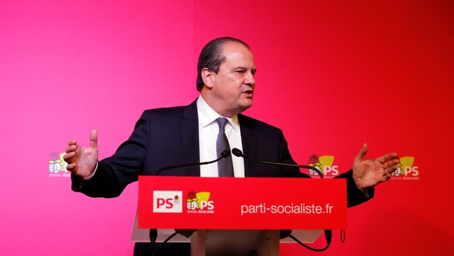 Le premier secrétaire du PS Jean-Christophe Cambadélis, lors d'une conférence de presse le 15 décembre 2015 à Paris