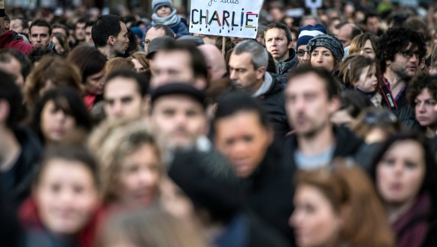 "Marche républicaine le 11 janvier 2015 à Lyon après les attentats