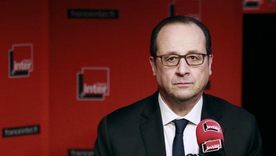 Le président de la République, François Hollande, le 5 janvier 2015 à France Inter, à Paris
