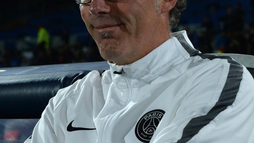 L'entraîneur du PSG Laurent Blanc lors d'un match amical contre l'Inter Milan à Marrakech, le 30 décembre 2014
