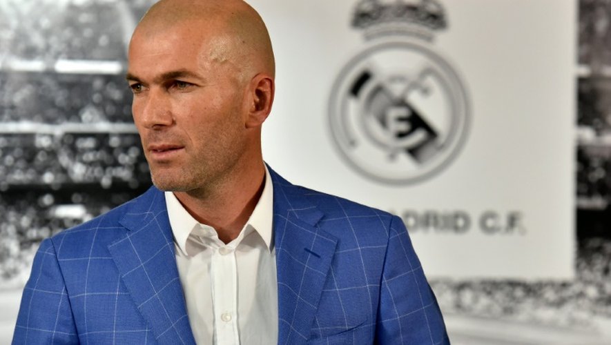 Zinedine Zidane le 4 janvier 2016 à Madrid après l'annonce de sa nomination d'entraîneur du Real Madrid