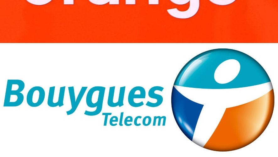 Photo montage des logos de Bouygues Telecom et de Orange