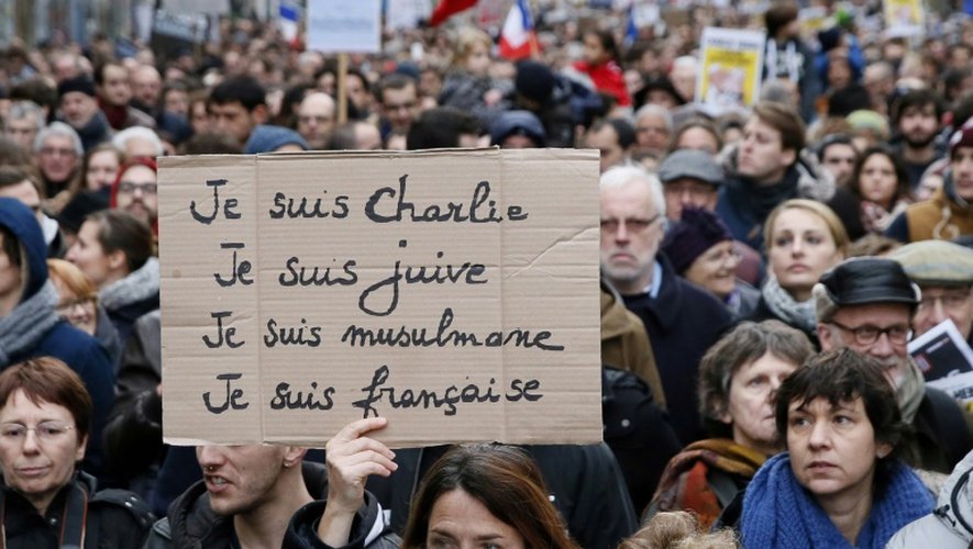 Marche républicaine le 11 janvier 2015 à Paris après les attentats
