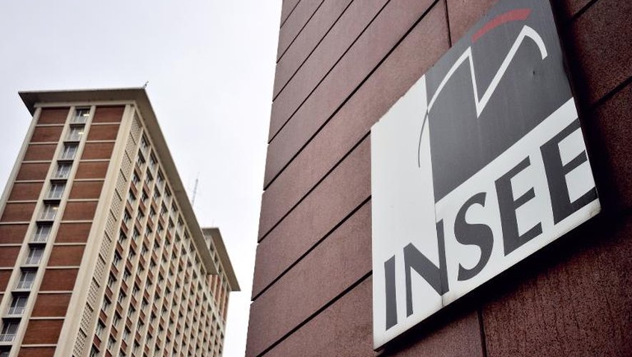 Le logo de l'INSEE sur l'un de ses bâtiments à Lille