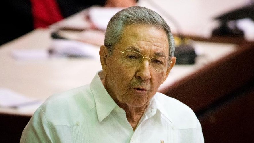 Le président cubain Raul Castro au Parlement, à La Havane, le 20 décembre 2014