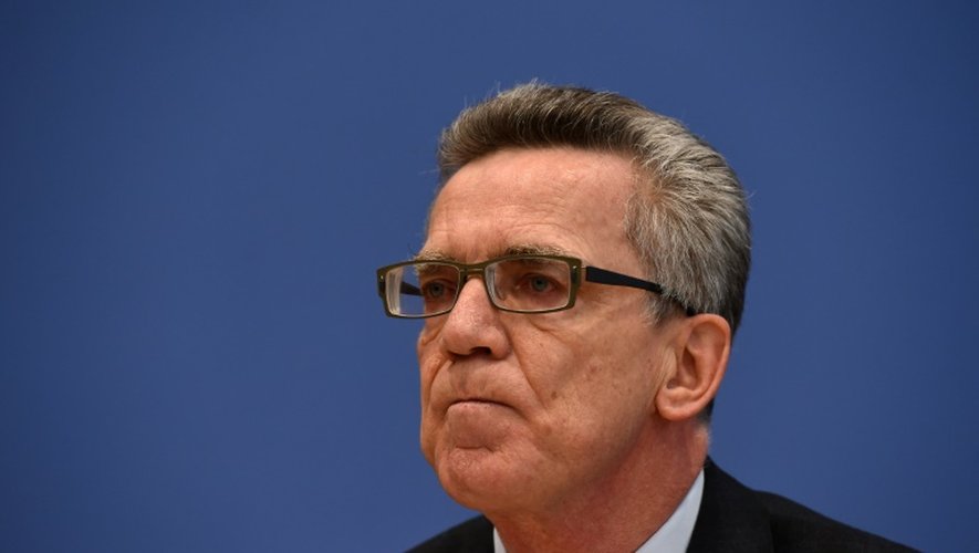 Le ministre de l'Intérieur allemand Thomas de Maizière à Berlin le 6 janvier 2016