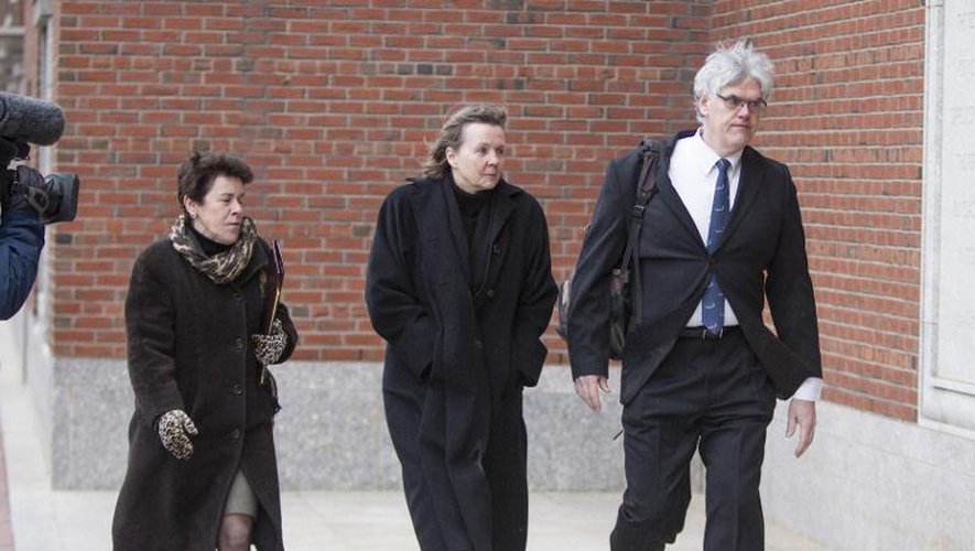 Miriam Conrad, Judy Clarke and Timothy Watkins, les avocats de  Dzhokhar Tsarnaev, à leur arrivée le 6 janvier 2015 au tribunal à Boston