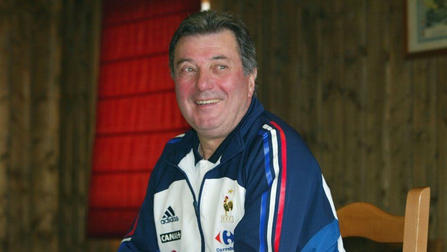 Roger Lemerre, alors sélectionneur des Bleus, le 7 mai 2002 à Tignes