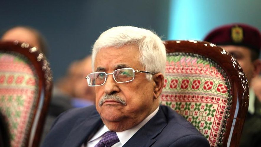 Le président de l'Autorité palestinienne Mahmoud Abbas à Ramallah le 4 janvier 2015