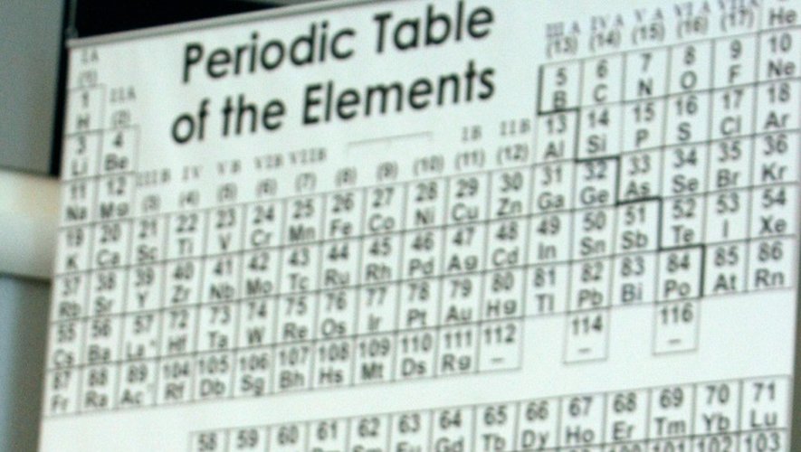 Quatre nouveaux éléments ont été officiellement ajoutés au tableau périodique, la charte de la chimie, a indiqué l'International Union of Pure and Applied Chemistry (IUPAC) basée aux Etats-Unis