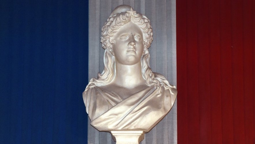 Buste de Marianne à la mairie de Toulouse le 4 avril 2014