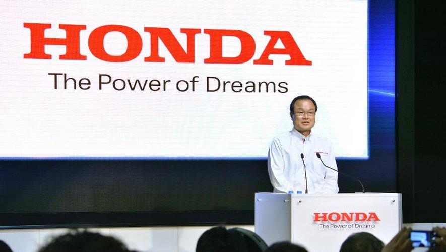 Le PDG de Honda, Takanobu Ito lors d'une conférence de presse, le 7 février 2014 à Tokyo