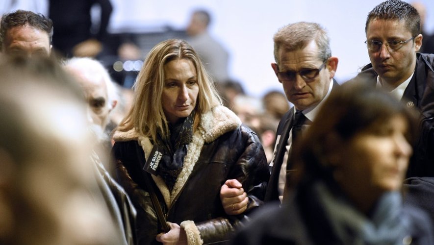 Ingrid Brinsolaro, veuve de Franck Brinsolaro, le policier tué lors de l'attaque contre Charlie Hebdo, le 16 janvier 2015 à Pontoise