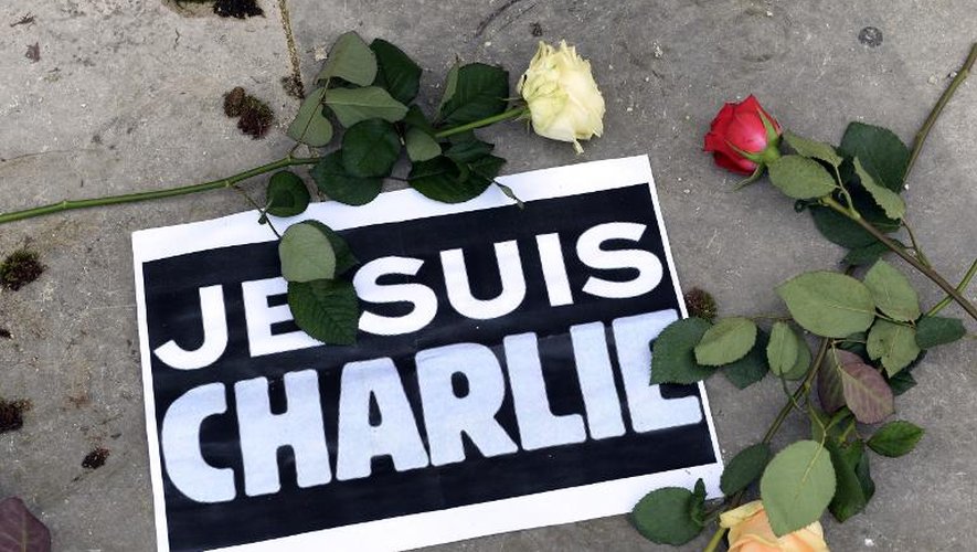 "Je suis Charlie" sur une affichette le 8 janvier 2015 à Bordeaux