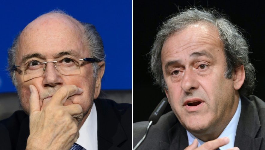 Photomontage de Joseph Blatter et Michel Platini