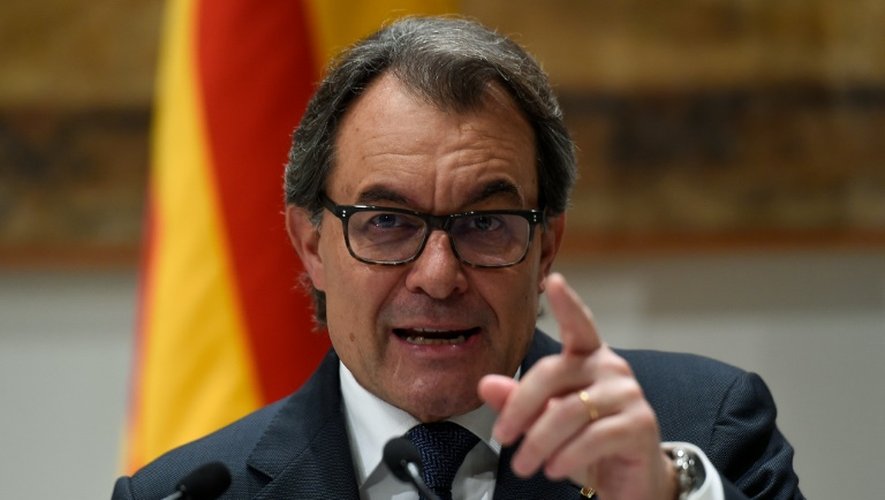 Le président catalan sortant Artur Mas le 9 janvier 2016 à Barcelone