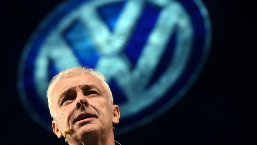 Le PDG de Volkswagen Matthias Mueller à Detroit le 10 janvier 2016