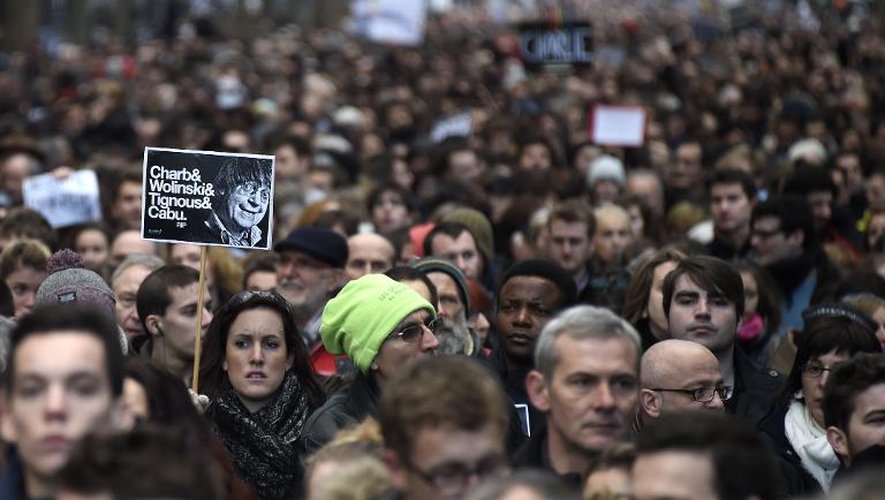 Marche républicaine le 11 janvier 2015 à Lyon