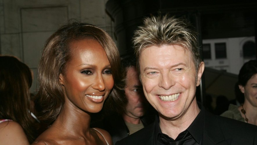 David Bowie et sa seconde femme, le mannequin Iman, le 6 juin 2005 à New York