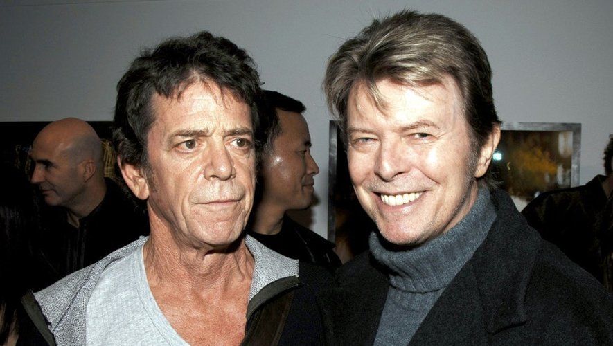 Lou Reed (g) et David Bowie (d) le 19 janvier 2006 à New York