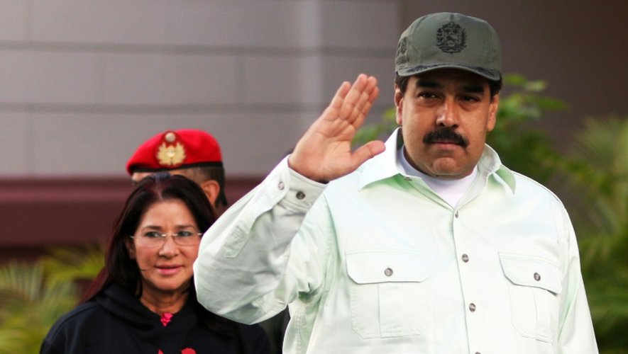 Photo fournie par l'agence de presse présidentielle montrant le président du Venezuela Nicolas Maduro à Caracas, le 7 janvier 2016