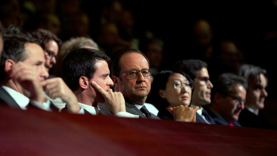 François Hollande et Manuel Valls le 11 janvier 2016 à Paris