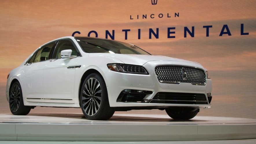 La Lincoln Continental dévoilée au salon auto de Detroit, le 12 janvier 2016
