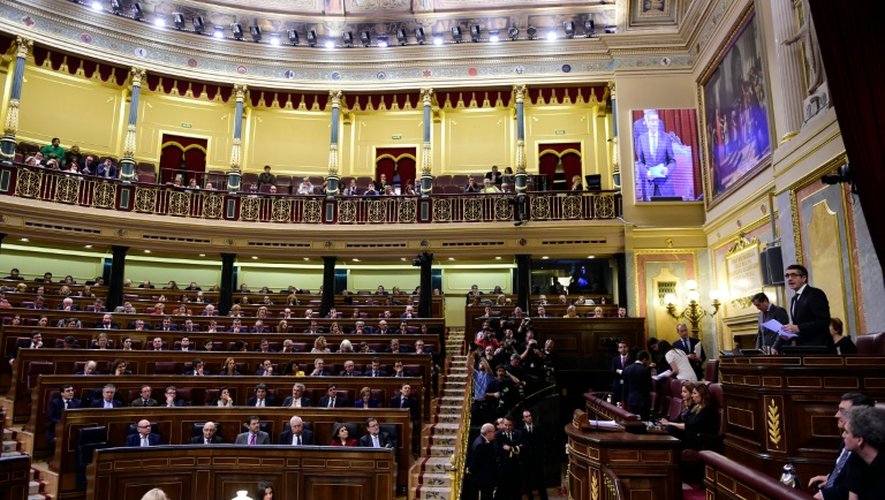 Le nouveau Parlement issu des élections législatives de décembre siège à Madrid pour la première fois, le 13 janvier 2015