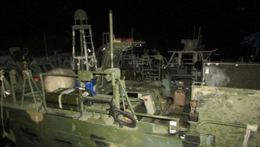 Photo publiée le 13 janvier 2016 sur le site des Gardiens de la révolution (Sepahnews.com) du bateau américain intercepté le 12 janvier 2016 dans les eaux territoriales iraniennes