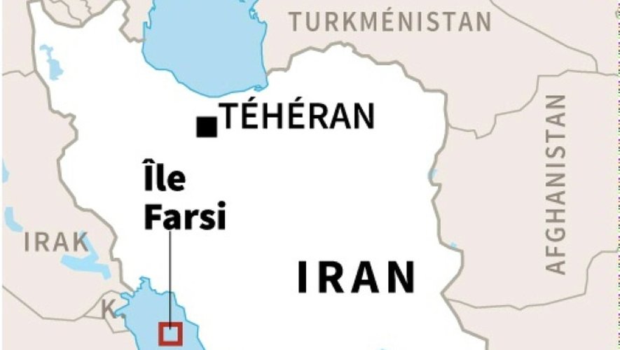 Localisation de l'île Farsi où 10 marins américains ont été appréhendés par les forces iraniennes