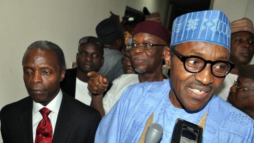 L'ancien dictateur militaire Muhammadu Buhari candidat à la présidence du Nigeria, le 17 décembre 2014 à Abuja