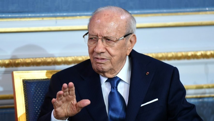 Le président tunisien Beji Caid Essebsi, le 12 janvier 2016 à Tunis