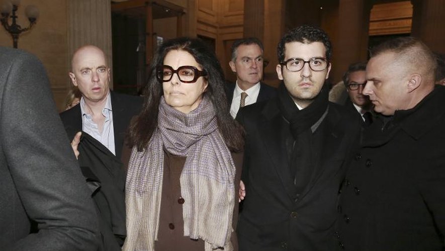 Françoise Bettencourt Meyers, la fille de Liliane Bettencourt, arrive au Palais de justice de Bordeaux, le 27 janvier 2015