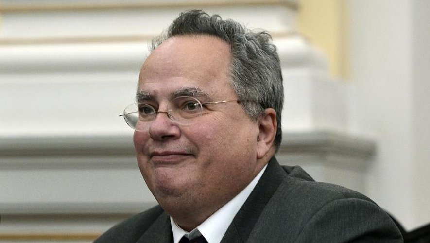 Le ministre grec des Affaires étrangères Nikos Kotzias, le 27 janvier 2015 à Athènes