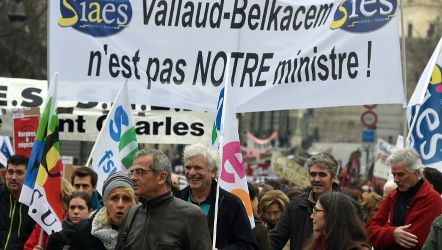 Manifestation d'enseignants le 26 janvier 2016 à Marseille