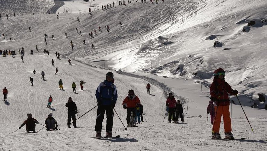 La station de Val Thorens en Savoie fait partie des Trois Vallées, plus grand domaine skiable au monde, le 22 novembre 2014