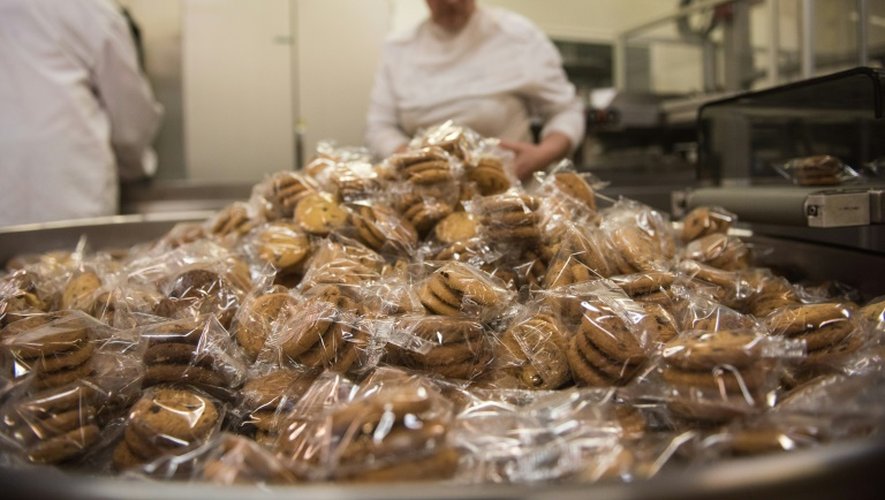 Des cookies sans gluten, fabriqués par l'entreprise française ABCD Nutrition, le 7 janvier 2016, à Roye