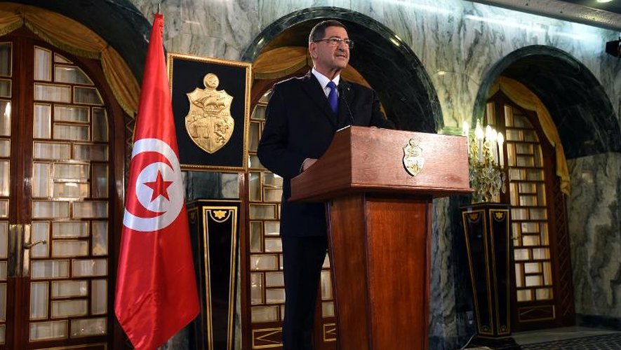 Le nouveau Premier ministre tunisien Habib Essid, le 2 février 2015 à Tunis