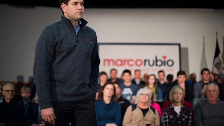 Le Républicain Marco Rubio, le 29 janvier 2016 à Marshalltown dans l'Iowa
