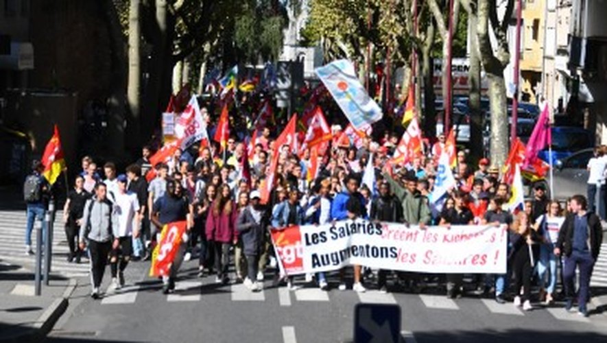 Entre 1 300 et 1 800 manifestants à Rodez