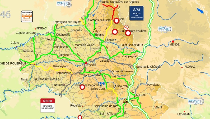 Tempête dans le Nord-Aveyron : le point sur les routes fermées