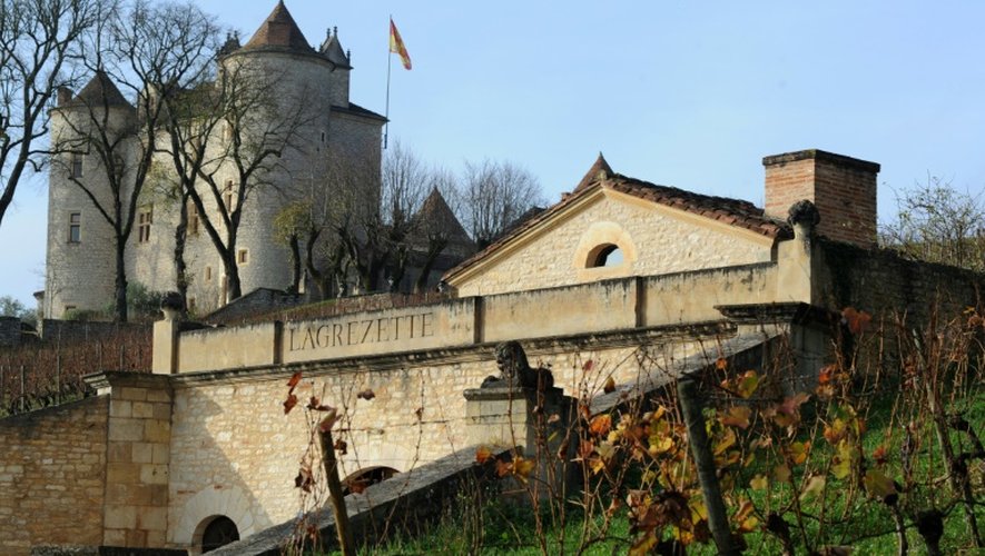 Le château de Lagrézette, le 17 novembre 2015, à Caillac près de Cahors, dans le sud-ouest de la France