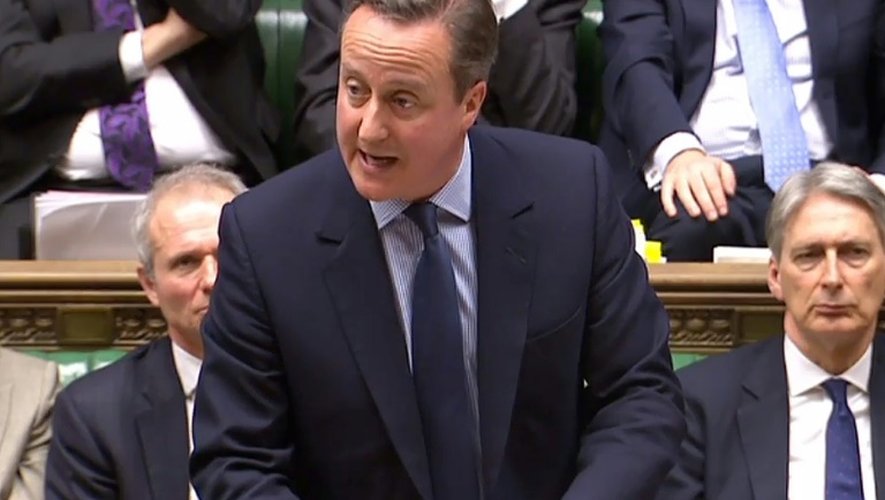 Capture d'écran de David Cameron s'exprimant devant les députés à la Chambre des communes le 3 février 2016