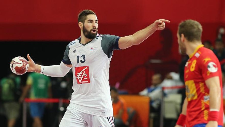 Nikola Karabatic lors de la demi-finale entre la France et l'Espagne du Championnat du monde de handball à Doha, le 30 janvier 2015