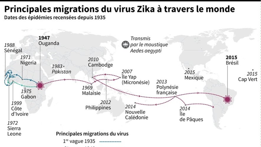 Zika à travers le monde